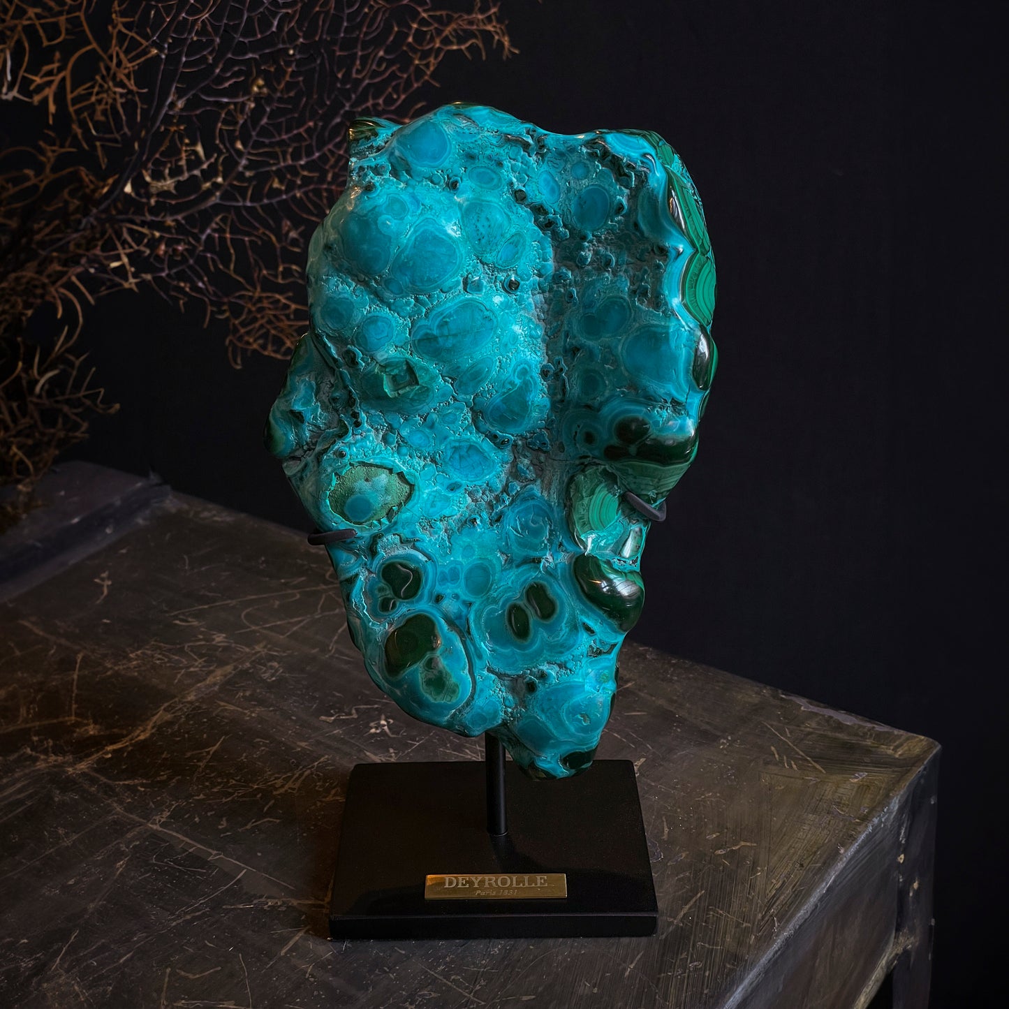 Malachite et Chrysocolle soclee