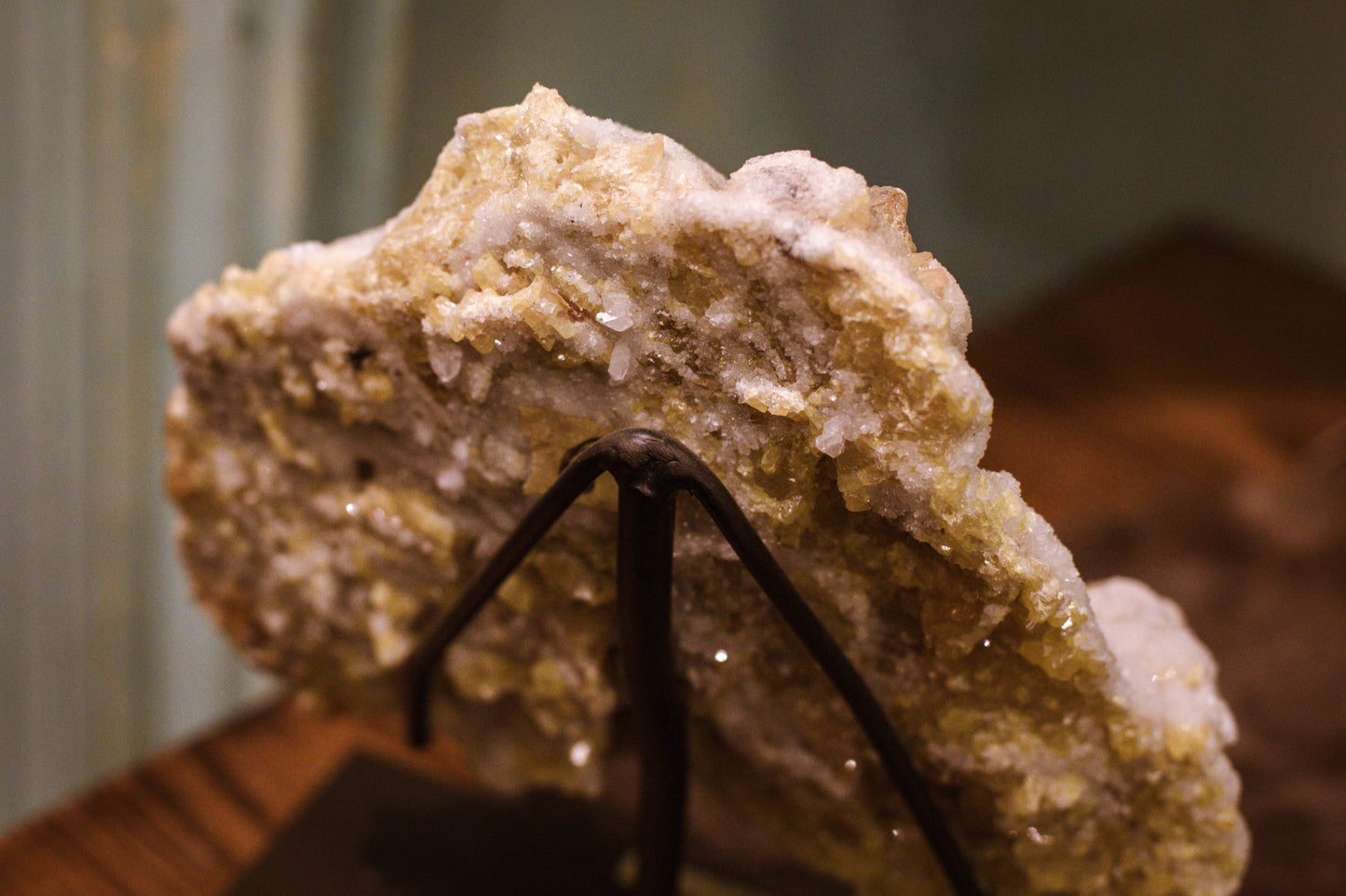 Aragonite and sulfur