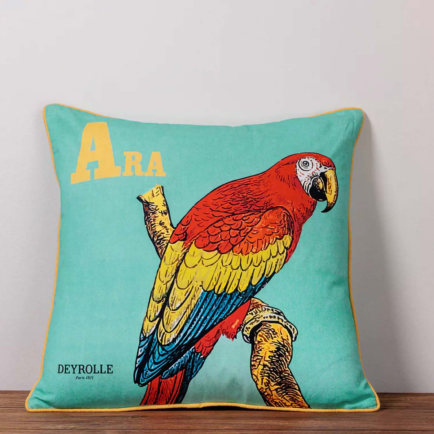 Printed cushion - Macaw pattern