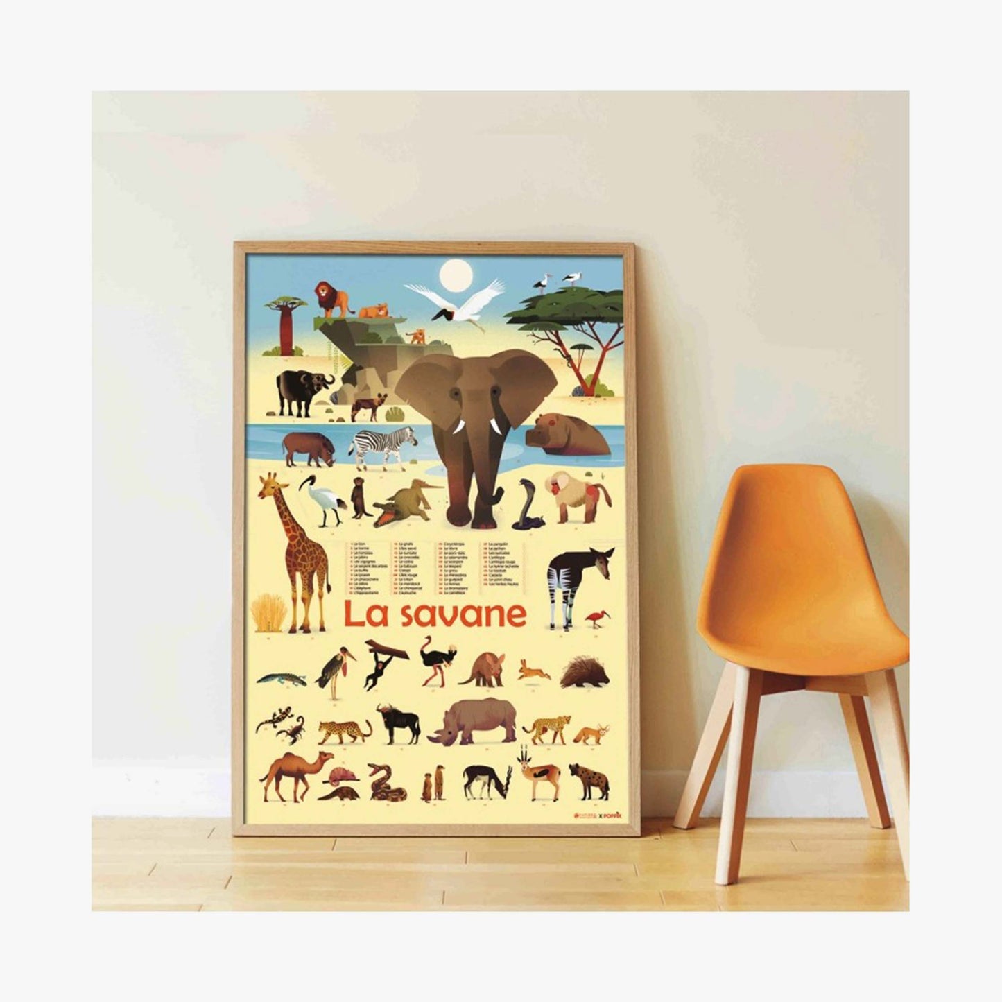 Poster géant "La savane" + 42 stickers