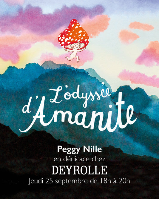 Signature de L’Odyssée d’Amanite” de Peggy Nille chez Deyrolle