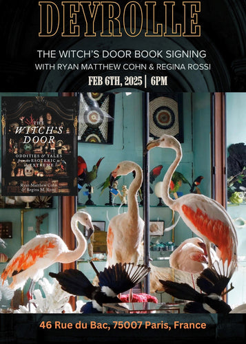 Signature du livre "The Witch's Door" chez Deyrolle