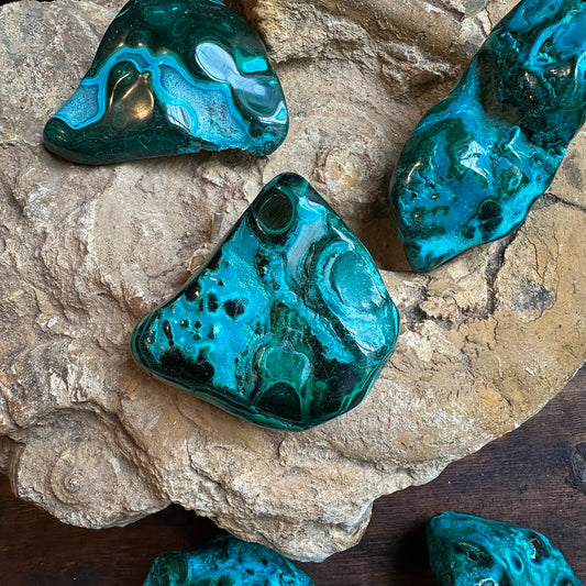 Malachite and chrysocole S