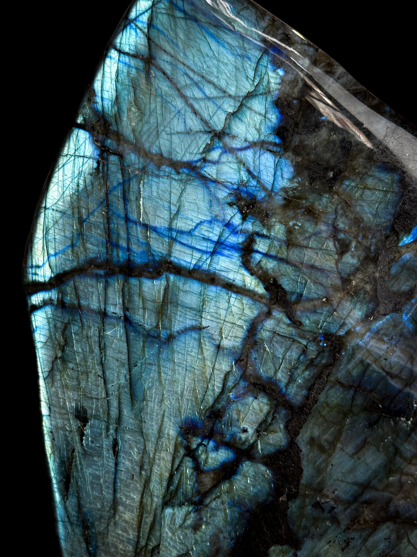 Grand bloc de Labradorite bleue semi-poli
