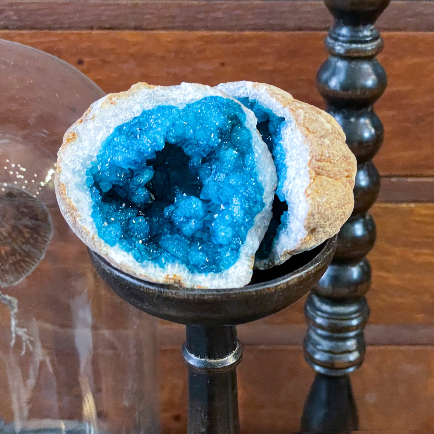 Géode quartz turquoise