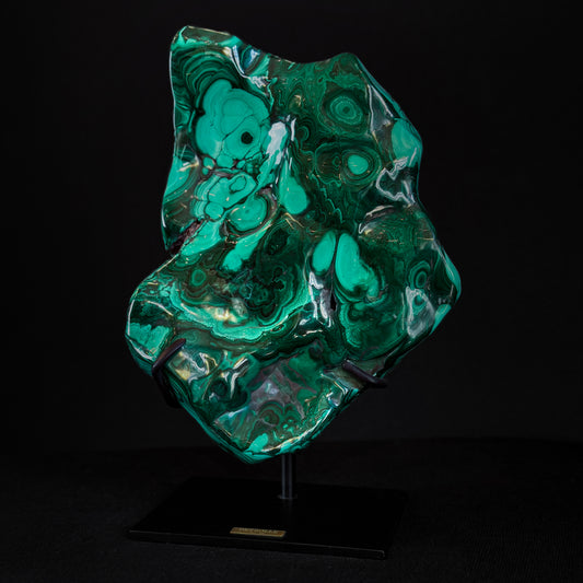 Malachite soclée
