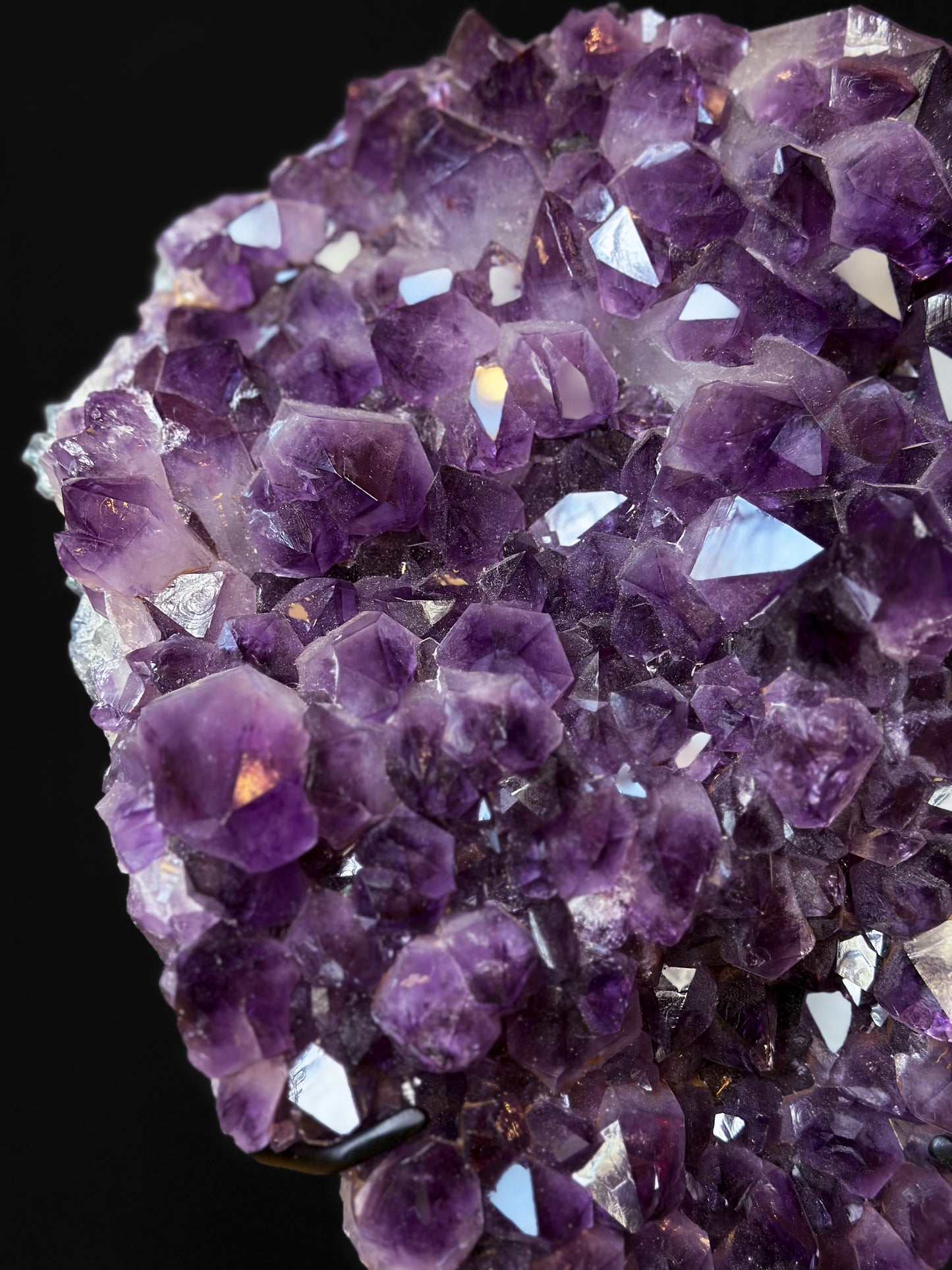 Améthyste sur socle en acier