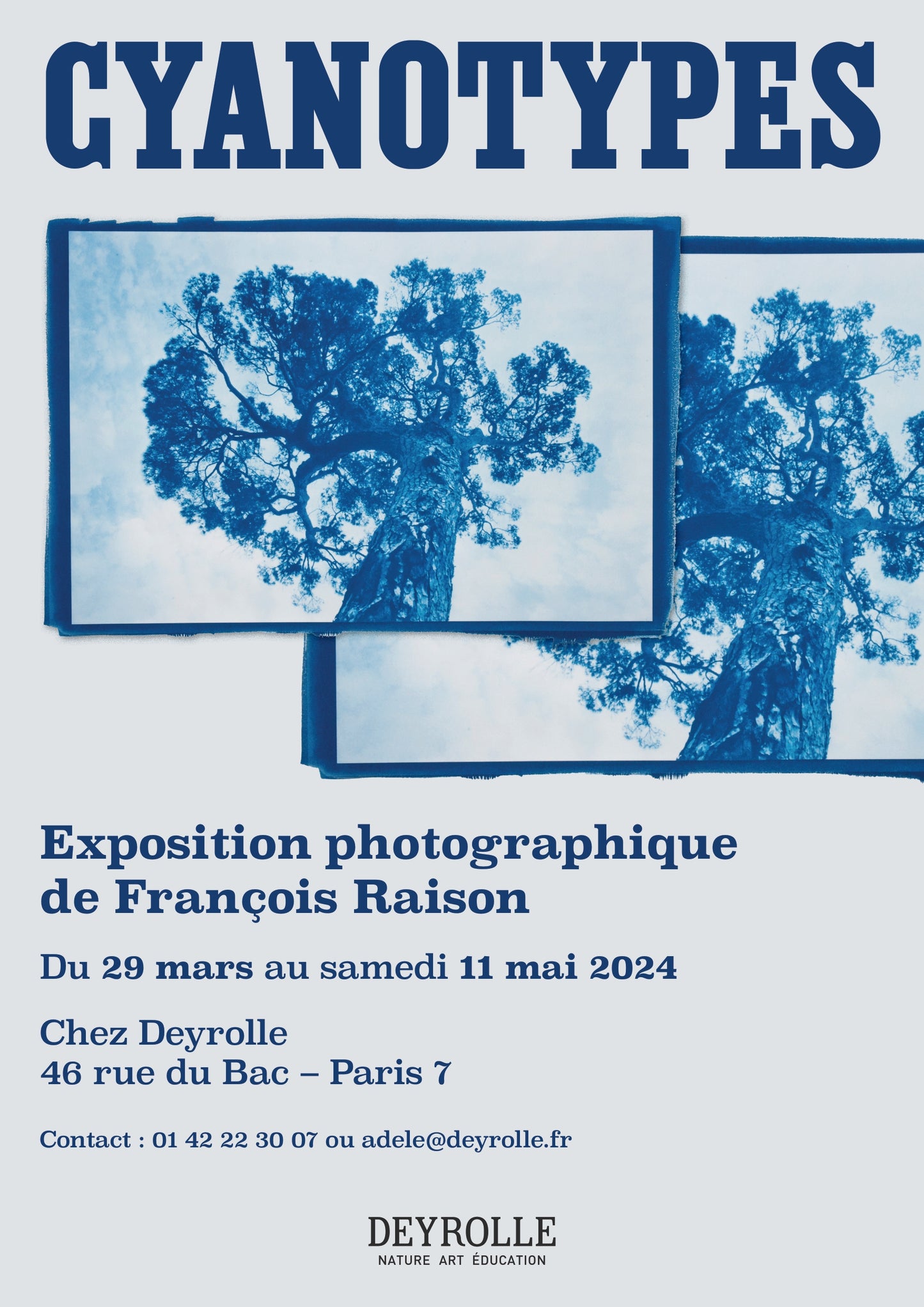 Affiche de l'exposition "Cyanotypes"