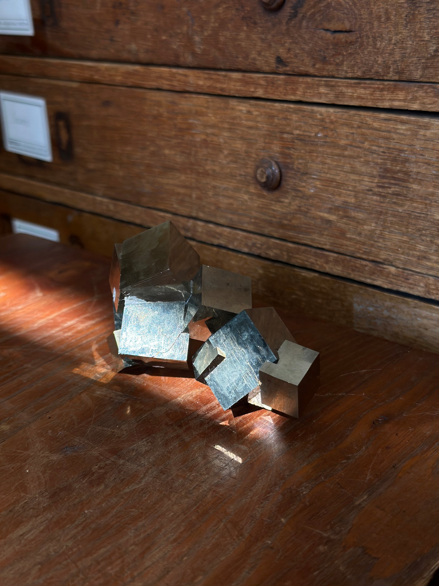 Pyrite geometric cluster