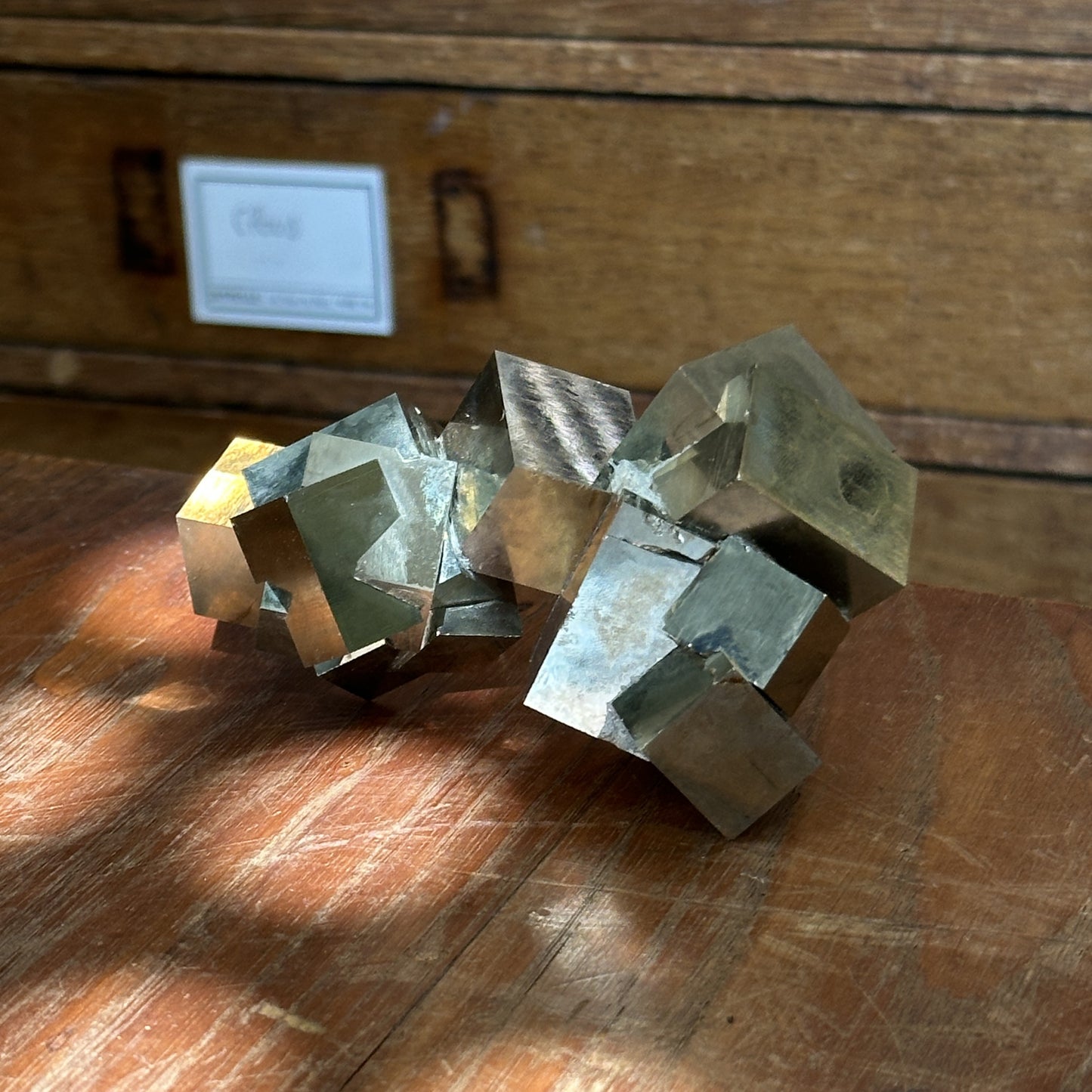 Pyrite geometric cluster