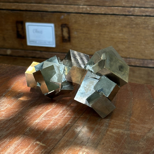 Pyrite geometric cluster