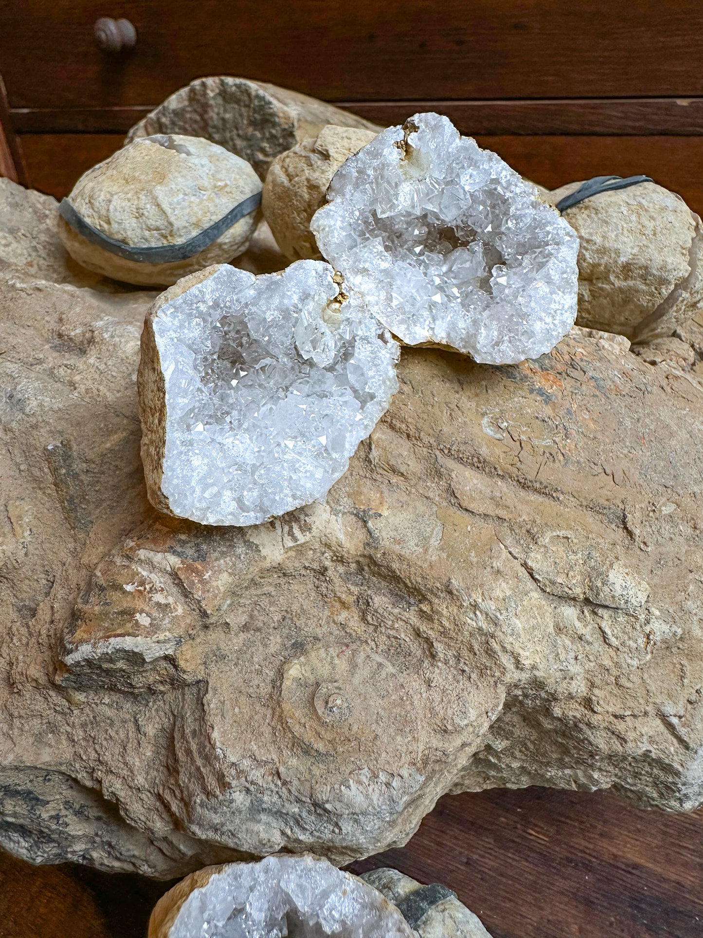 Géode de quartz blanche Taille M